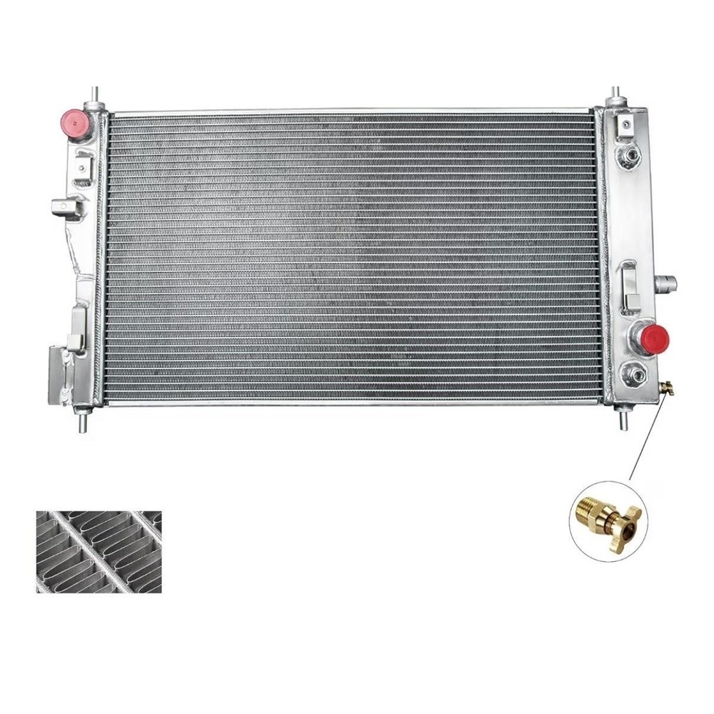 KUUHLERSAT 3 Row Aluminum Crossflow Radiator AA5052 Brass Petcock 2.0L Engine